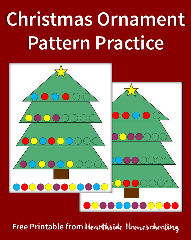 Give pattern practice a festive feel with this free Christmas Ornament Pattern Practice printable!